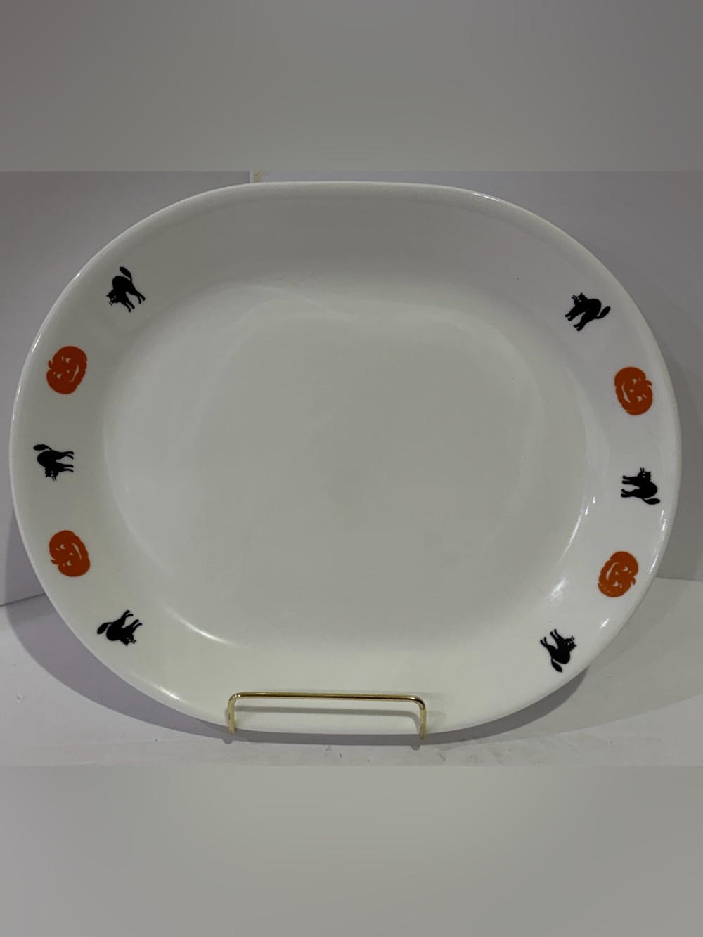 Rare Corelle “Cats & Bats” Halloween Platter, 8.5” Bowl and Small Snack Bowl - Picture 3 of 13
